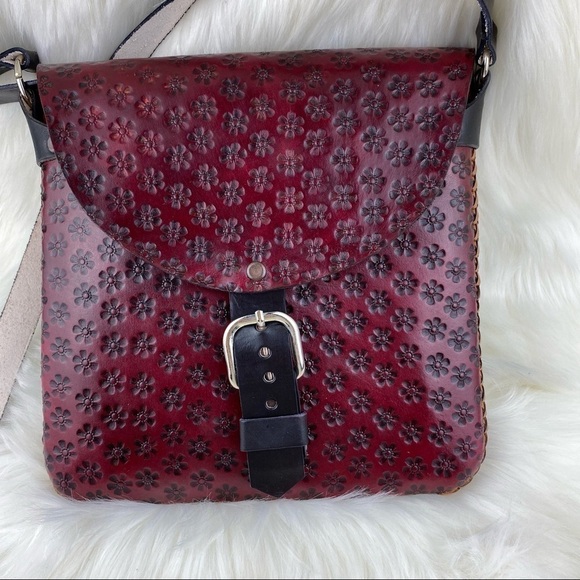 NEW MEXICAN RAW LEATHER CROSSBODY BAG - Picture 1 of 13